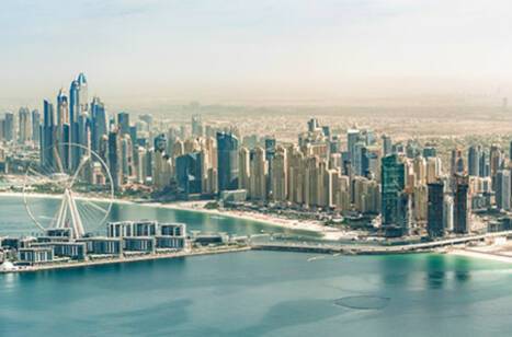 A panoramic view of Dubai’s skyline