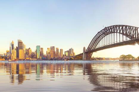 A panoramic view of Sydney’s harbour