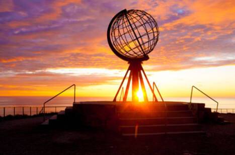 North Cape, Norway, at sunset