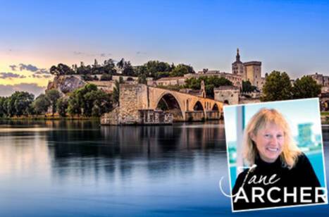 View of Avignon from the Rhone River