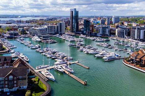 A panoramic view of Southampton