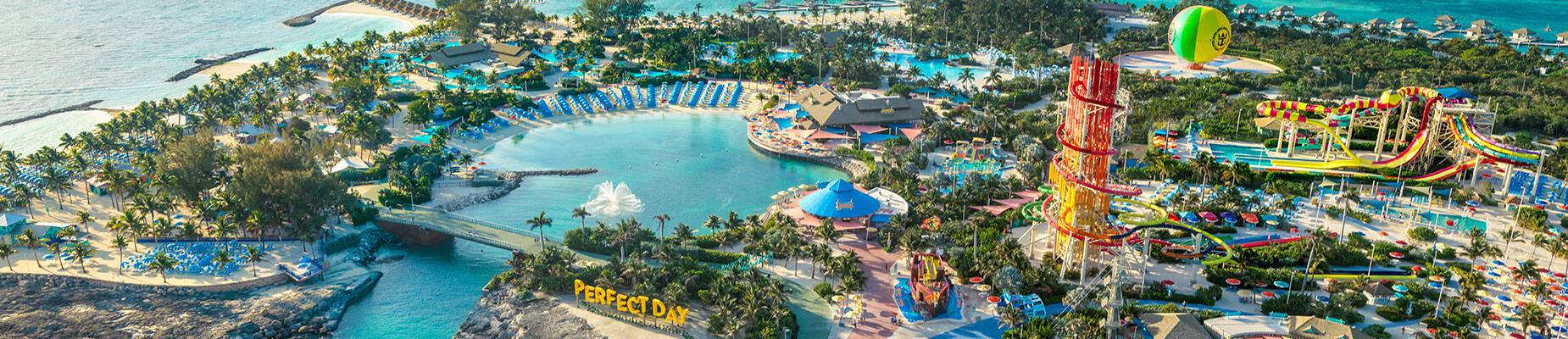 A bird's eye view of Perfect Day at CocoCay