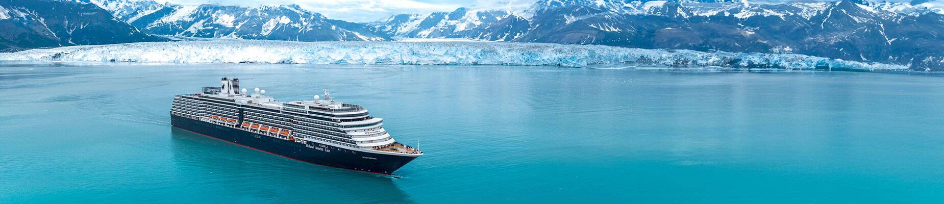 Westerdam sailing through the Hubbard Glacier
