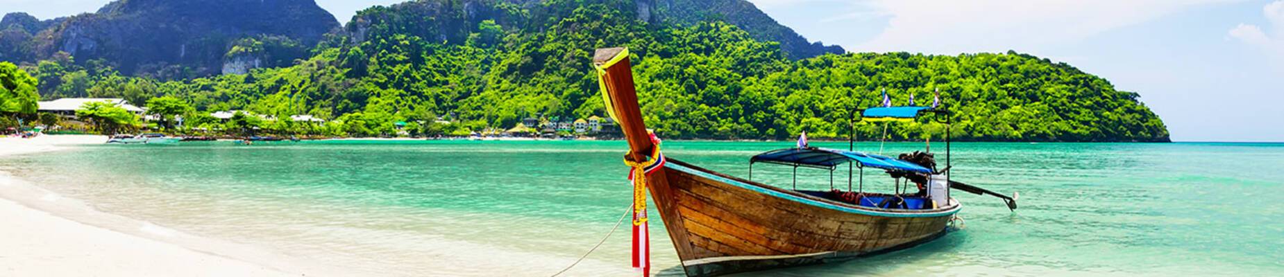 A traditional Thai longtail boat in water