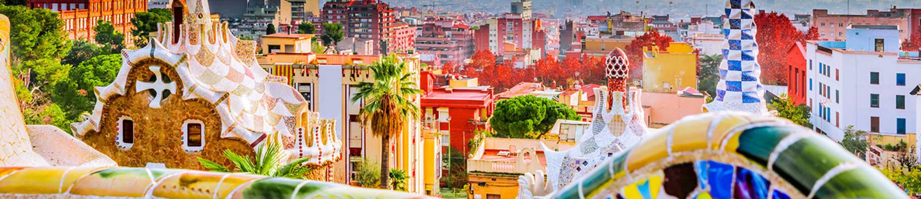 A panoramic view of Barcelona from Parc Guell