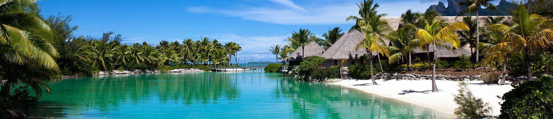 A panoramic view of Bora Bora