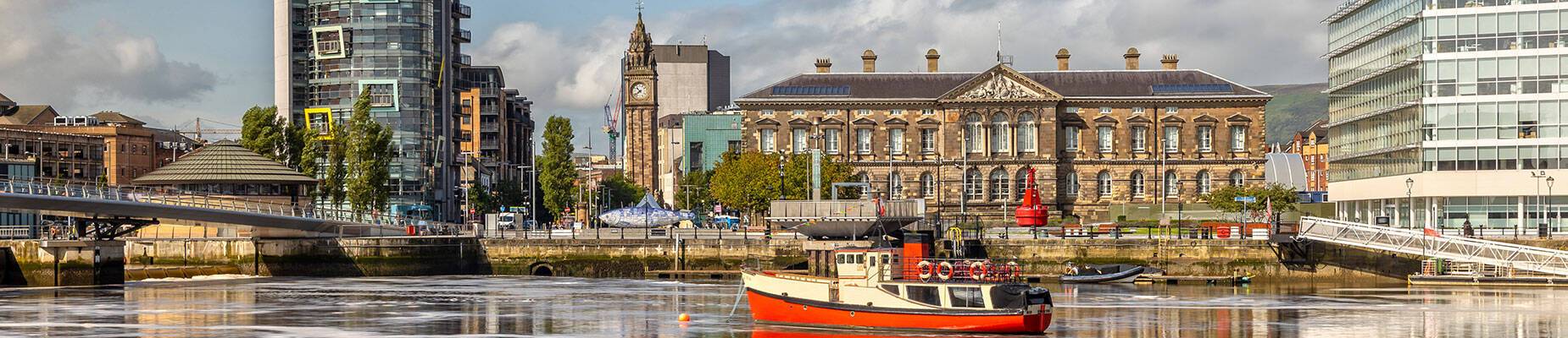 View from the Lagan River in Belfast