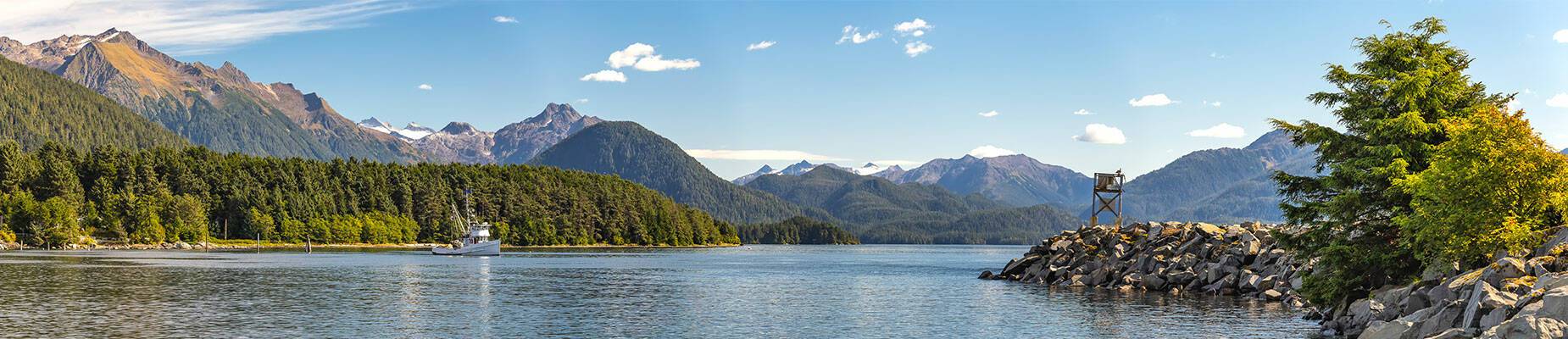 A panoramic view of Sitka in Alaska