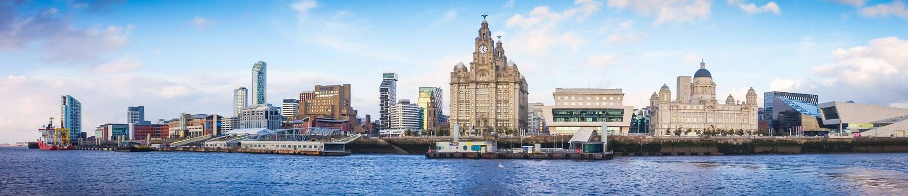 Panoramic image of Liverpool waterfront