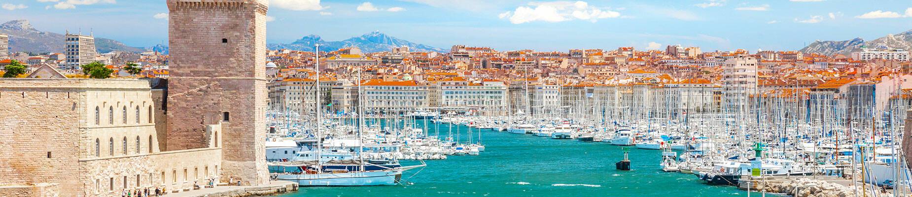 The view of Marseille from the water
