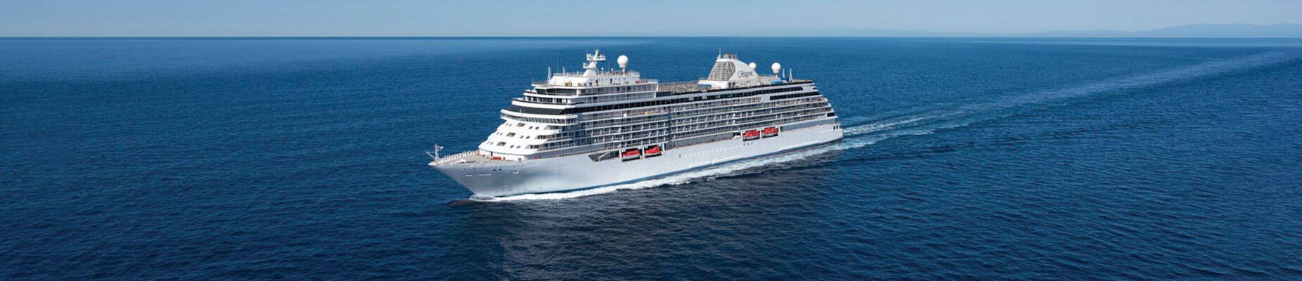 Panoramic image of Seven Seas Explorer at sea