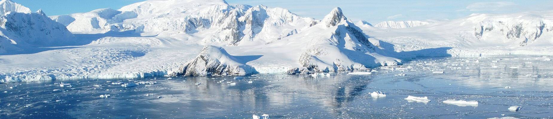 A panoramic view of Antarctica