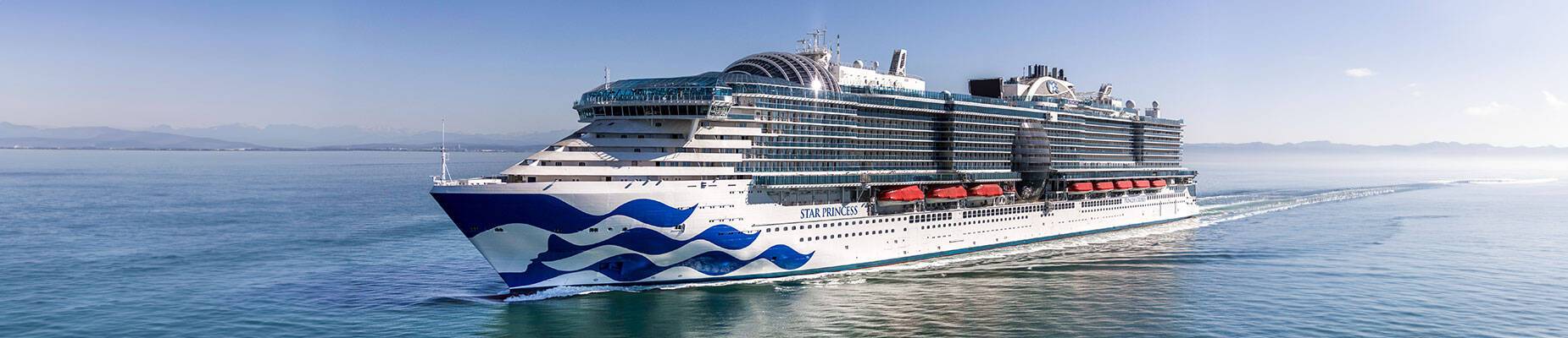 Star Princess at sea during her sea trials