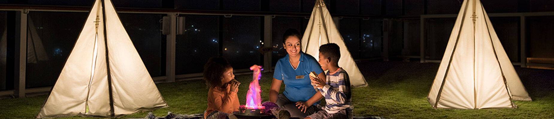Children enjoying Camp at Sea on a Celebrity Cruises holiday