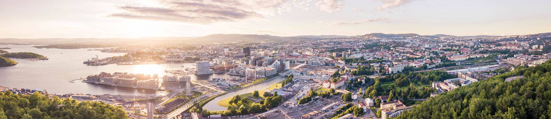 Panoramic image of Oslo, Norway