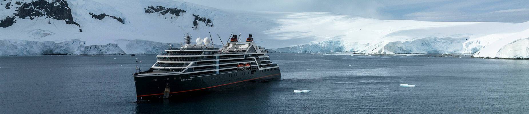 Seabourn Venture sailing through Antarctica