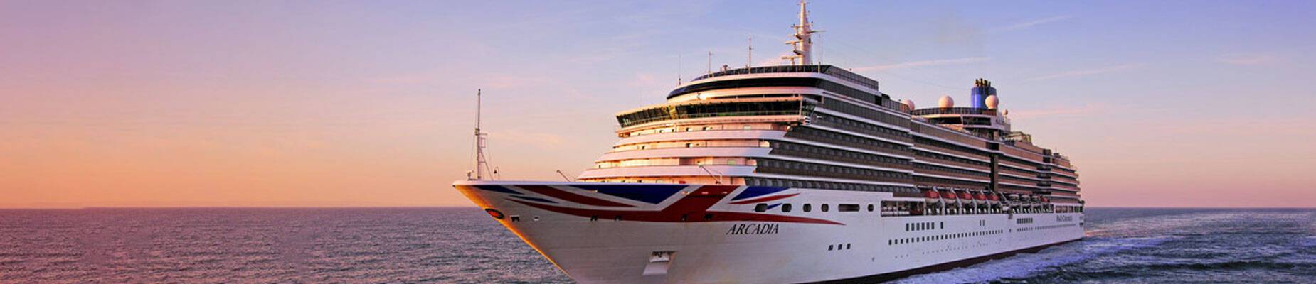 P&O Cruises' Arcadia at sunset