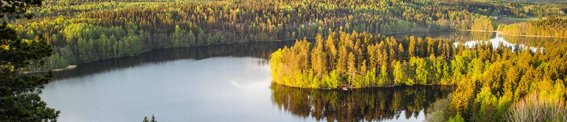 View over a lake in Finland