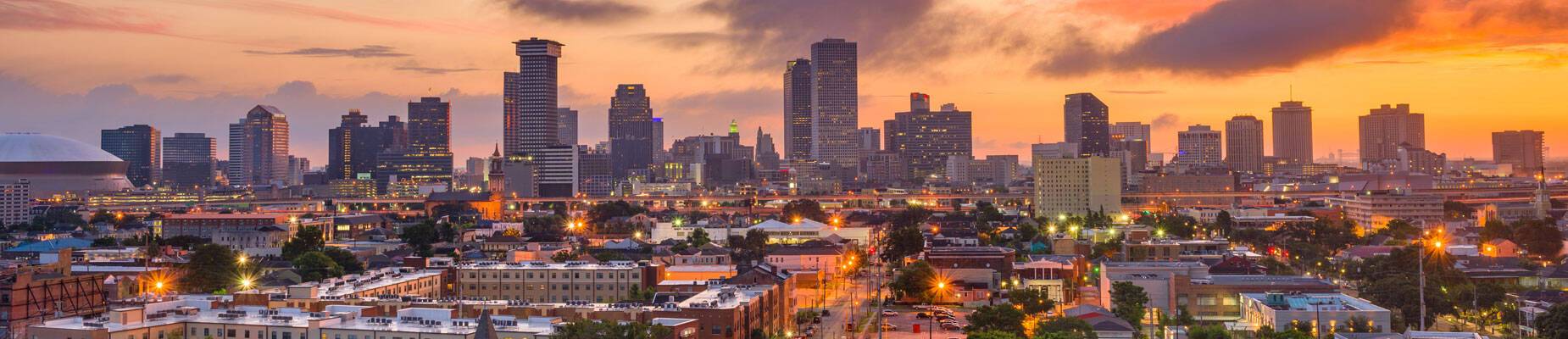 Panoramic image of New Orleans skyline