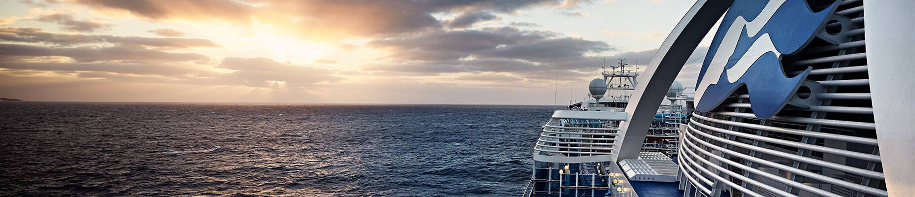 A view of a Princess Cruises ship from a  balcony