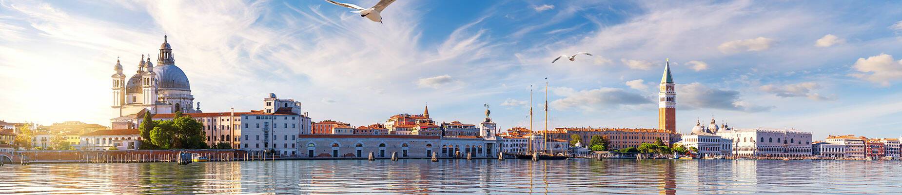 Panoramic view of Venice from the water