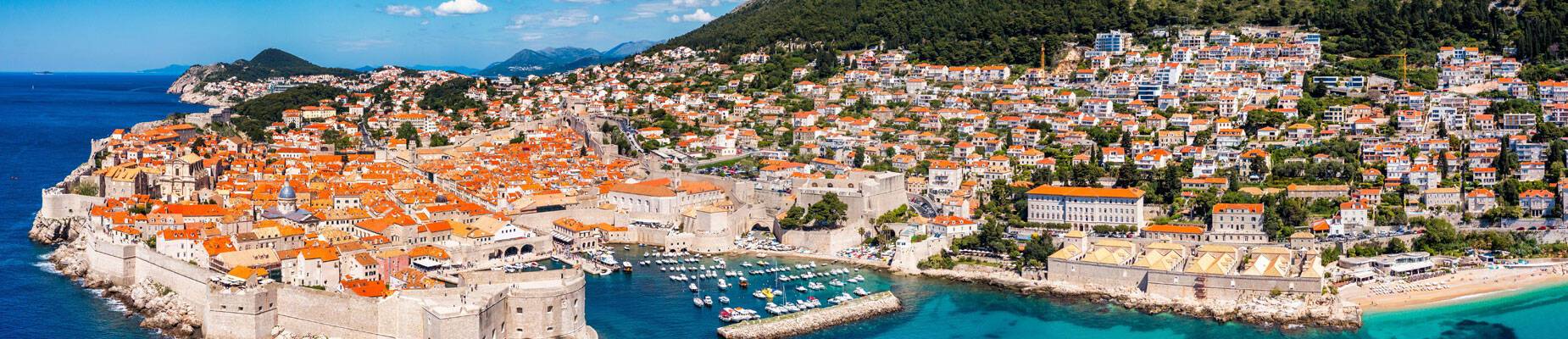 A panoramic image of Dubrovnik, Croatia