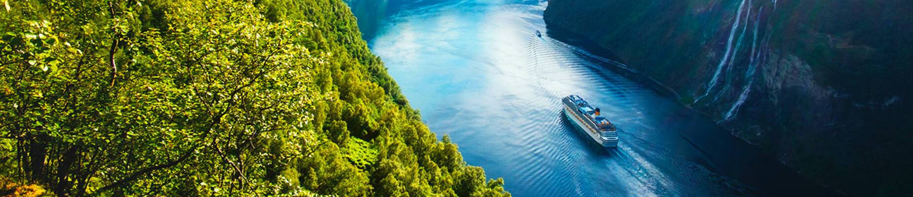 Cruise ship in the fjords