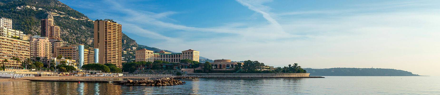 Panoramic view of Monte Carlo from the water