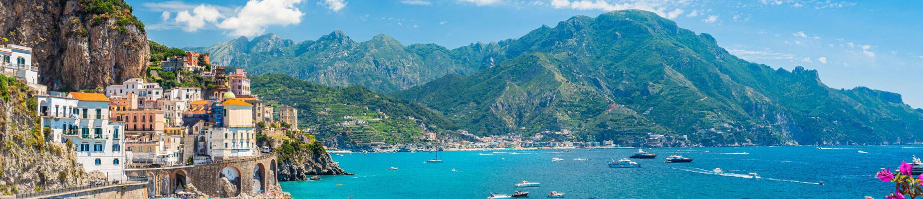 Panoramic image of the Amalfi Coast