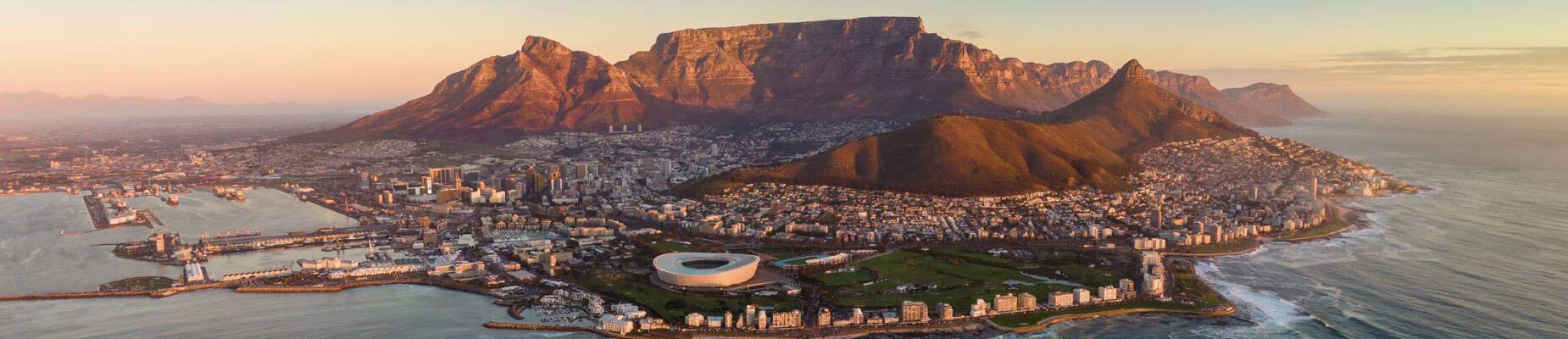 A panoramic view of Cape Town, South Africa