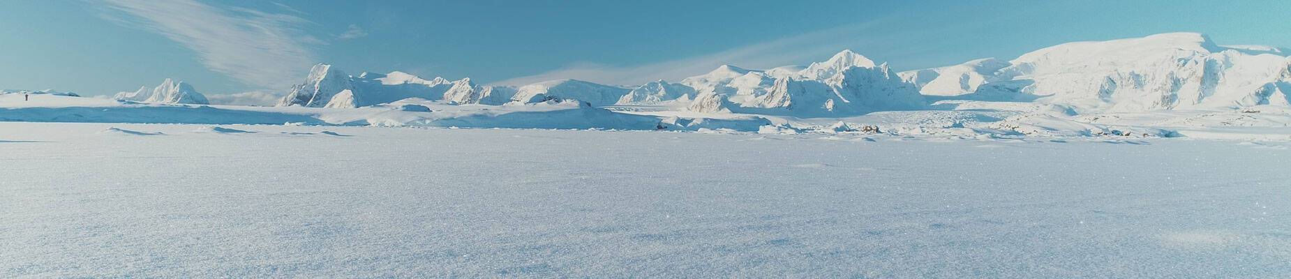 A panoramic view of Antarctica