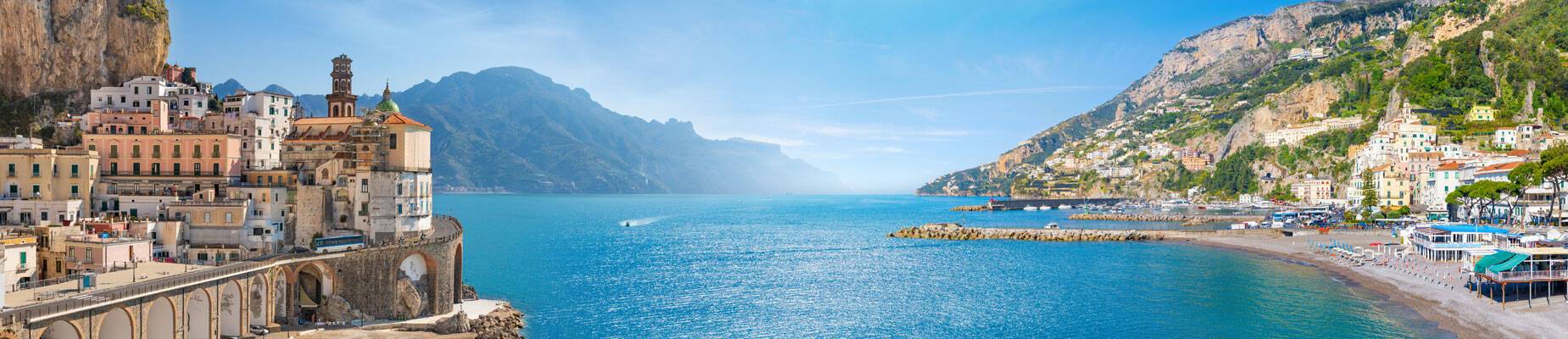 Panoramic image of the Amalfi Coast