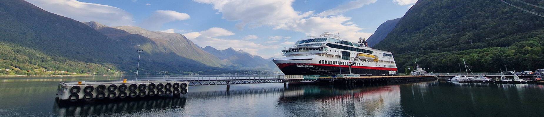 MS Trollfjord docked in Norway