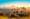 Panoramic view of Los Angeles at sunrise