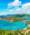 An aerial panoramic view of Antigua