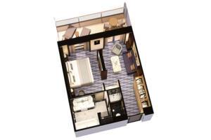 Penthouse Suite Floor Plan, Queen Anne, Cunard