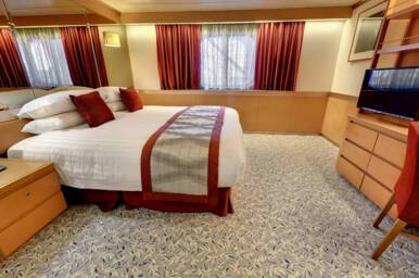 Ocean View Wheelchair Adapted Bedroom, Borealis, Fred. Olsen Cruise Lines - Image based on an F grade cabin, configuration may differ