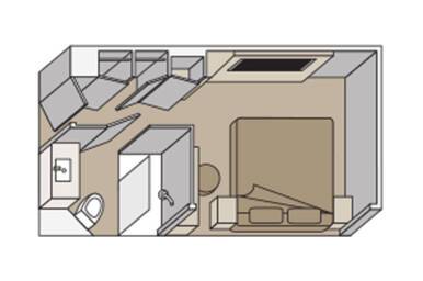 Interior Stateroom Floorplan, Rotterdam