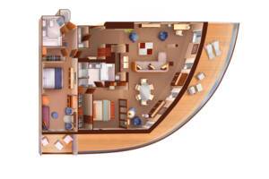 Grand Signature Suite Floorplan, Seabourn Ovation