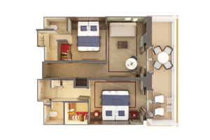 The Haven 2-bedroom Family Villa Floor plan, Norwegian Prima