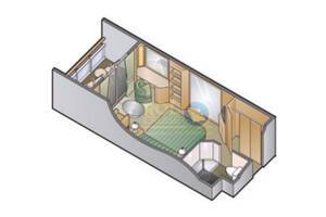 AquaClass Stateroom, Floor Plan, Celebrity Millennium