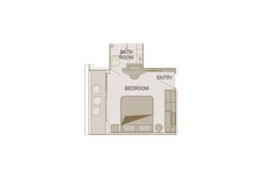 Single Balcony Suite Floorplan, Scenic Ruby - Configuration may vary, image based on Scenic Crystal