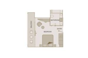 Junior Balcony Suite Floor Plan, Scenic Diamond