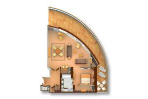 Signaure Suite, Floor Plan, Seabourn Sojourn