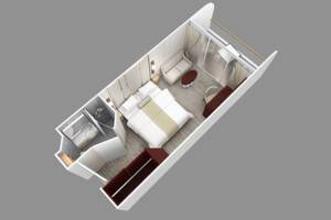 Club Veranda Stateroom Floor plan on Azamara Pursuit