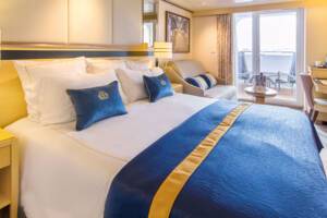 Britannia Balcony (Sheltered) Bedroom, Queen Mary 2, Cunard