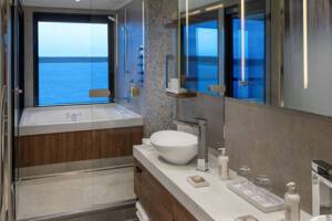 Royal Suite Bathroom on Celebrity Flora