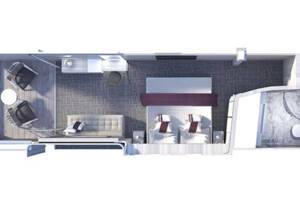 Edge Stateroom floor plan, Celebrity Apex