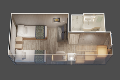 Interior Stateroom Floorplan, Star Princess, Princess Cruises