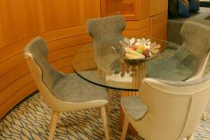 De Luxe Suite Dining Area. Ambition, Ambassador Cruise Line